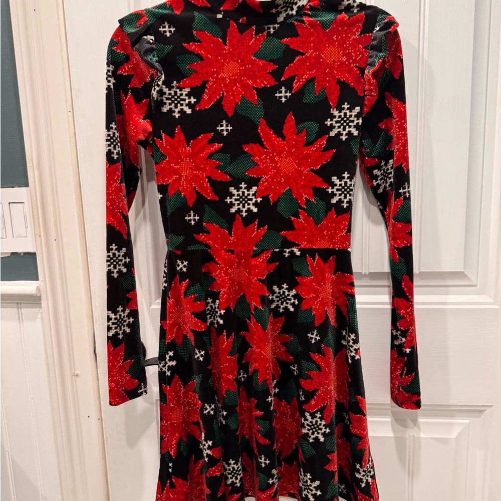 Xhilaration Red and Black Long Sleeve Dress